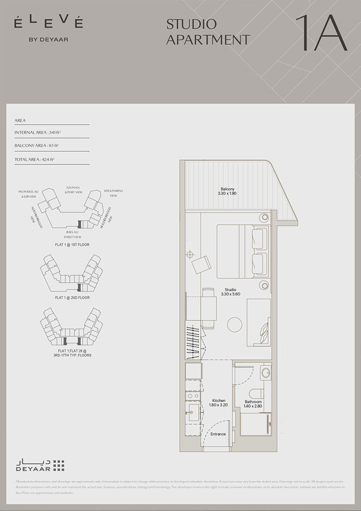 Eleve by Deyaar floor plan 1