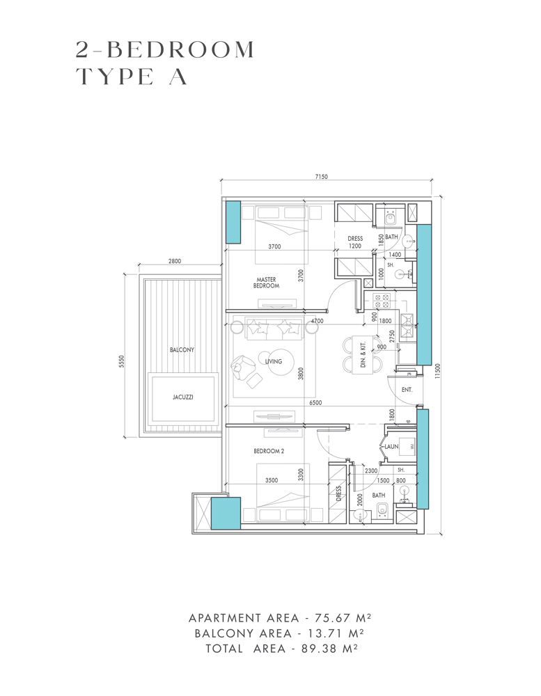 The Waterway floor plan 2