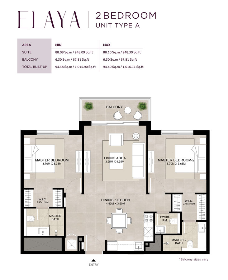 Elaya at Town Square floor plan 2