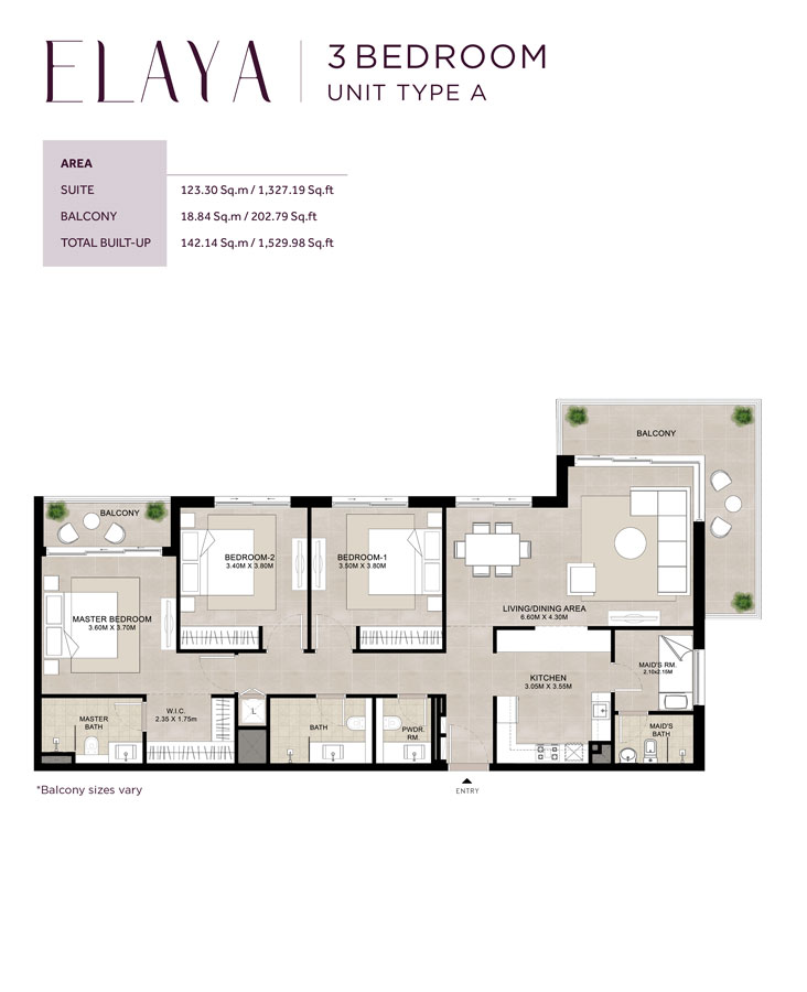 Elaya at Town Square floor plan 3