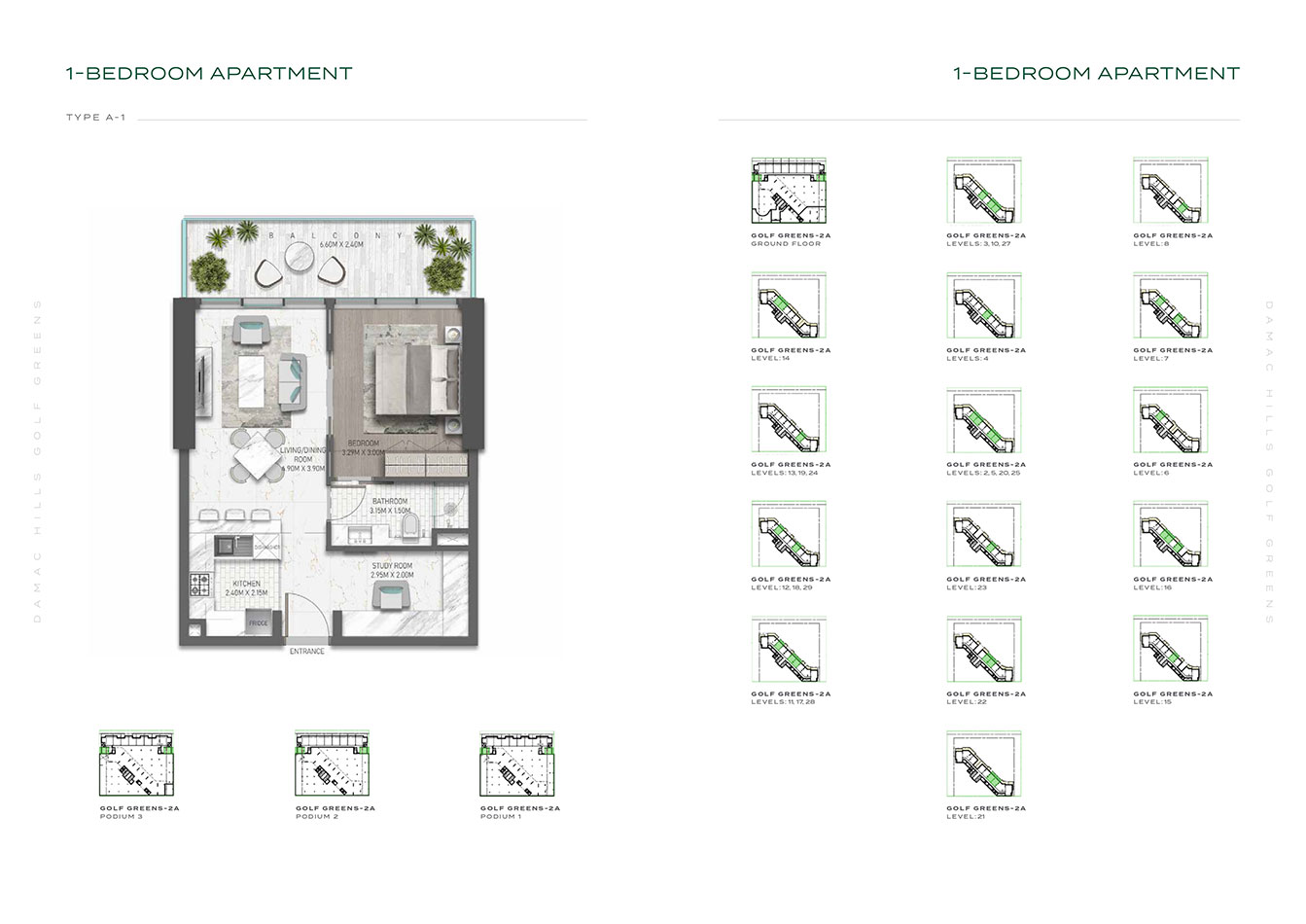 Golf Greens Tower 2 floor plan 1