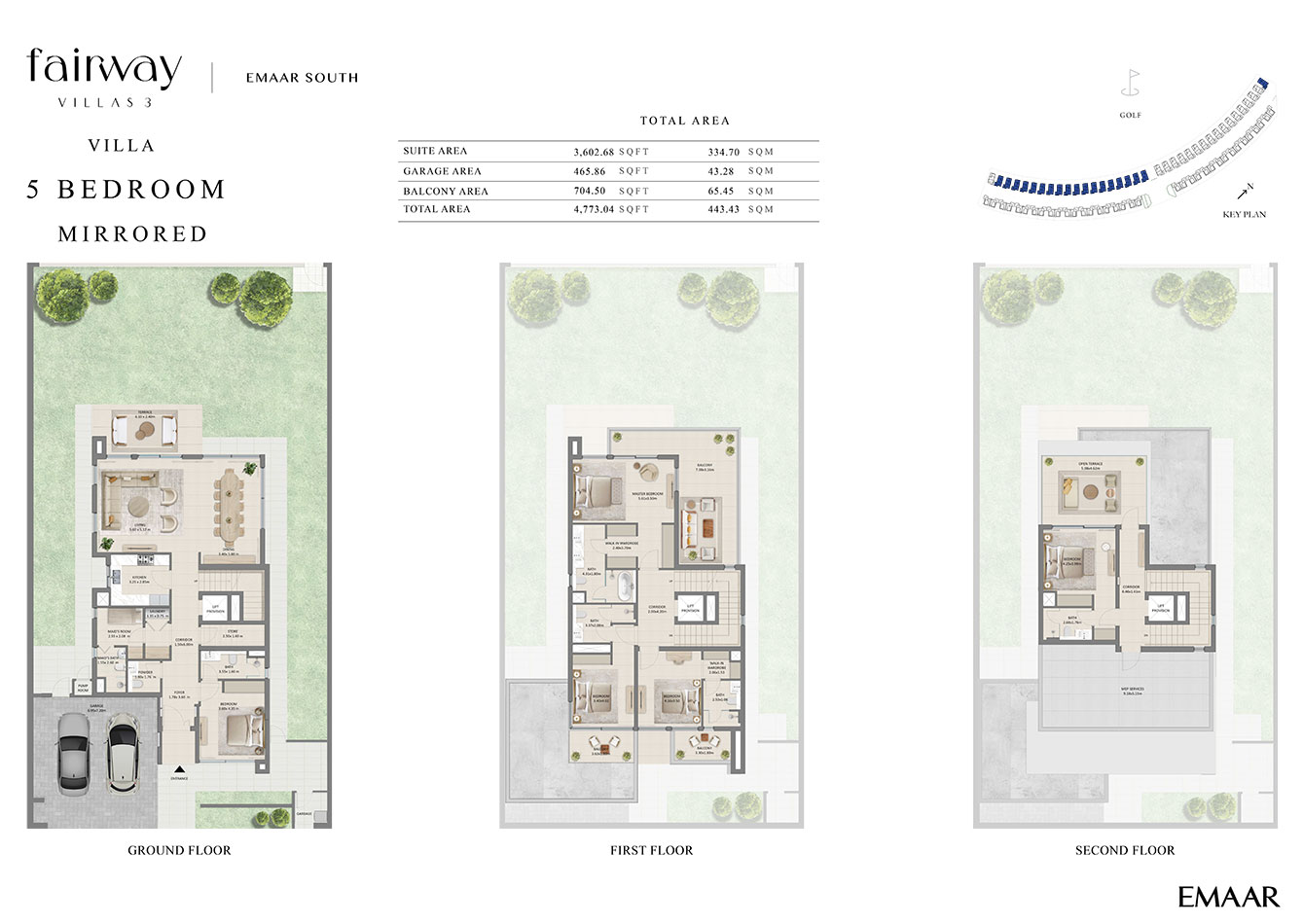 Fairway Villas 3 at Emaar South floor plan 2