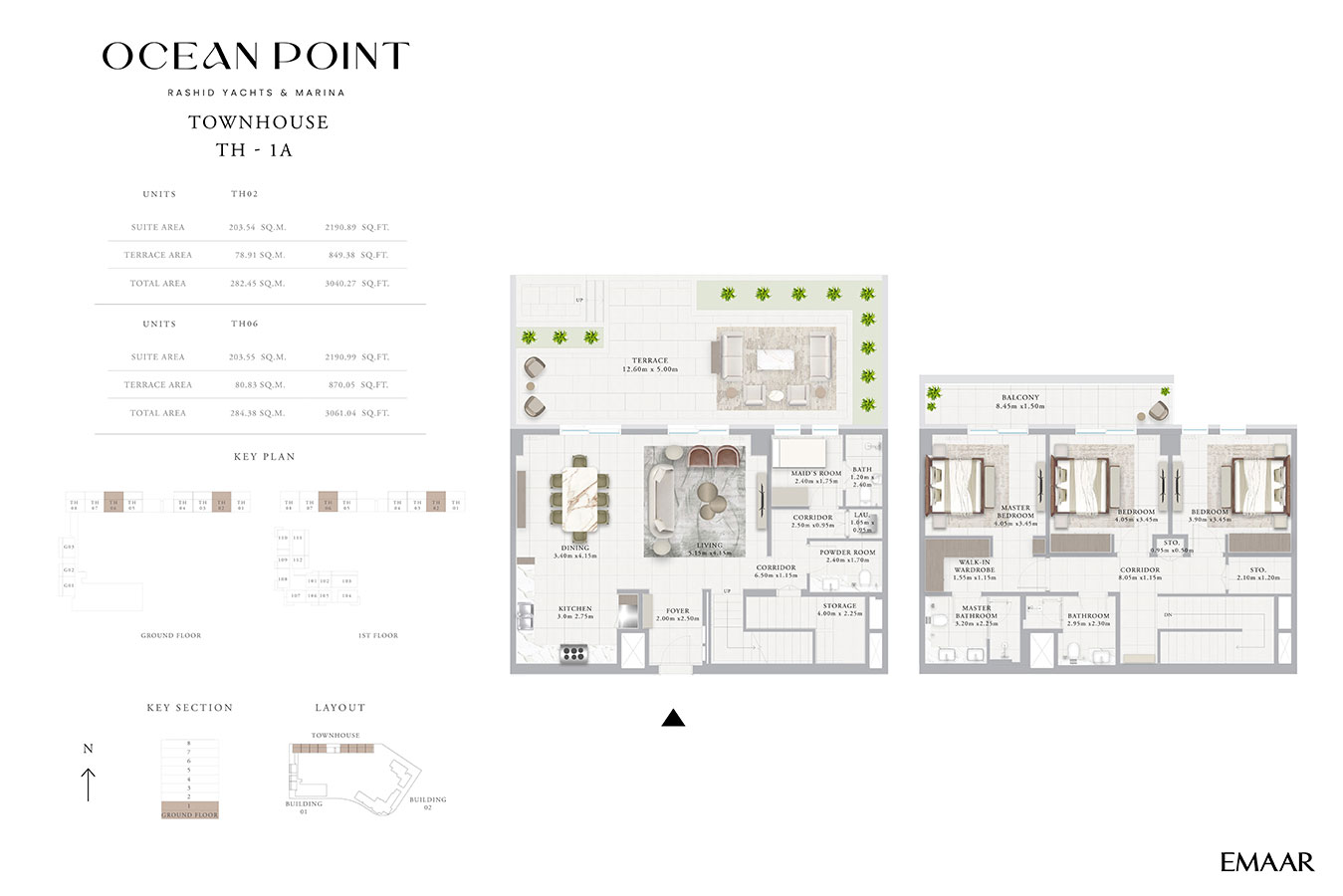 Emaar Ocean Point Mina Rashid floor plan 4
