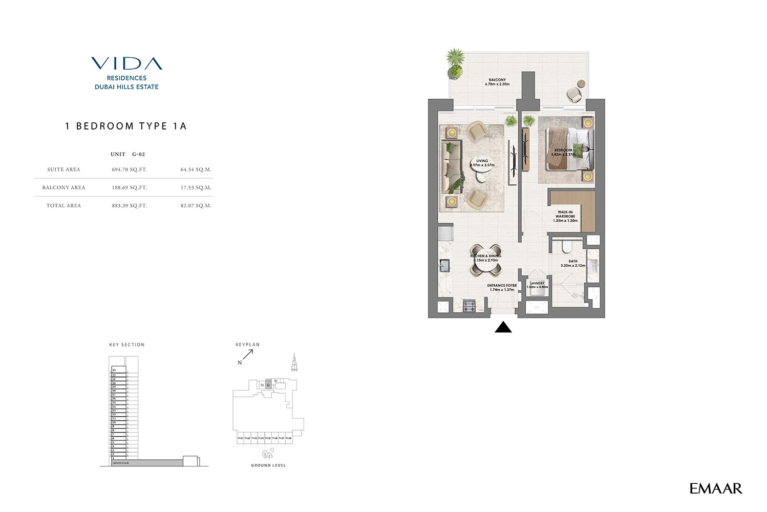 Vida Residences at Dubai Hills Estate floor plan 1