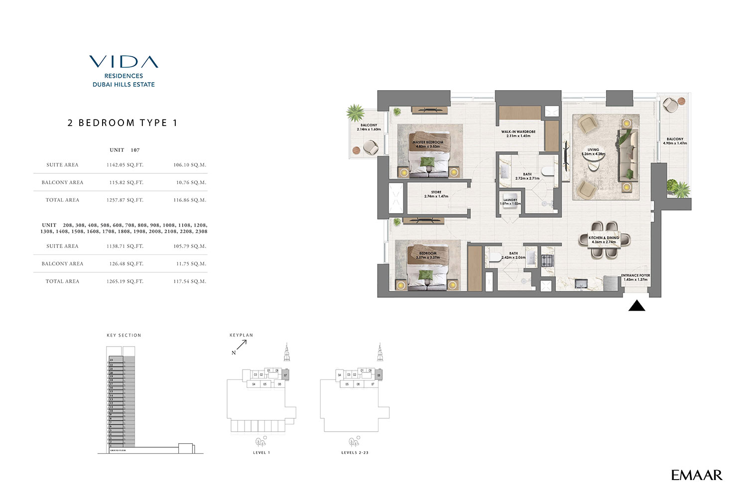 Vida Residences at Dubai Hills Estate floor plan 2