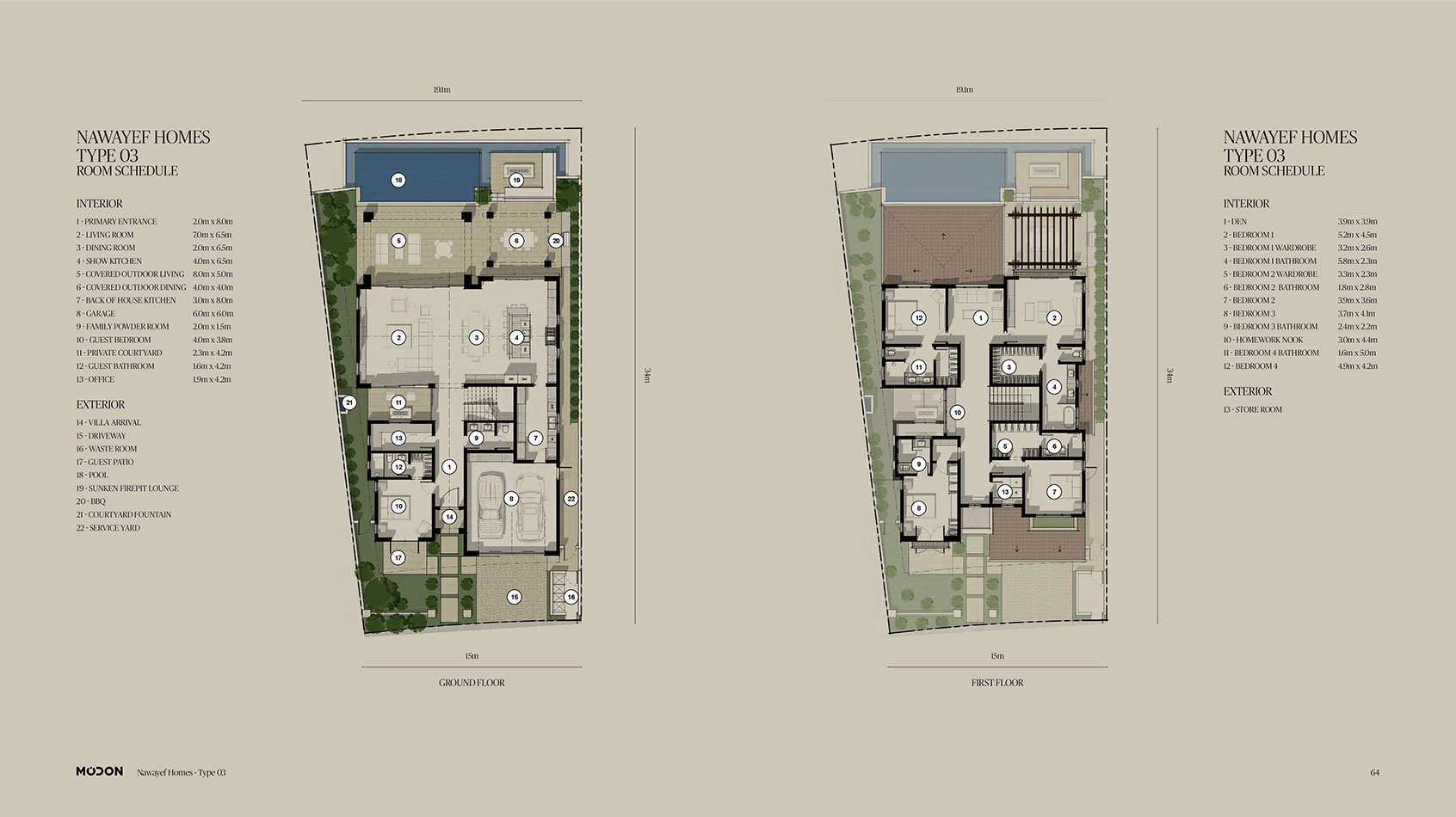 Nawayef Homes by Modon floor plan 3