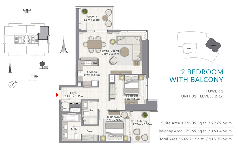 Creek Rise Apartments floor plan 2
