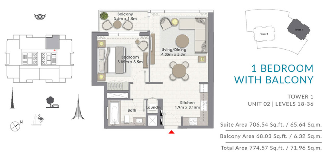 Creek Rise Apartments floor plan 1