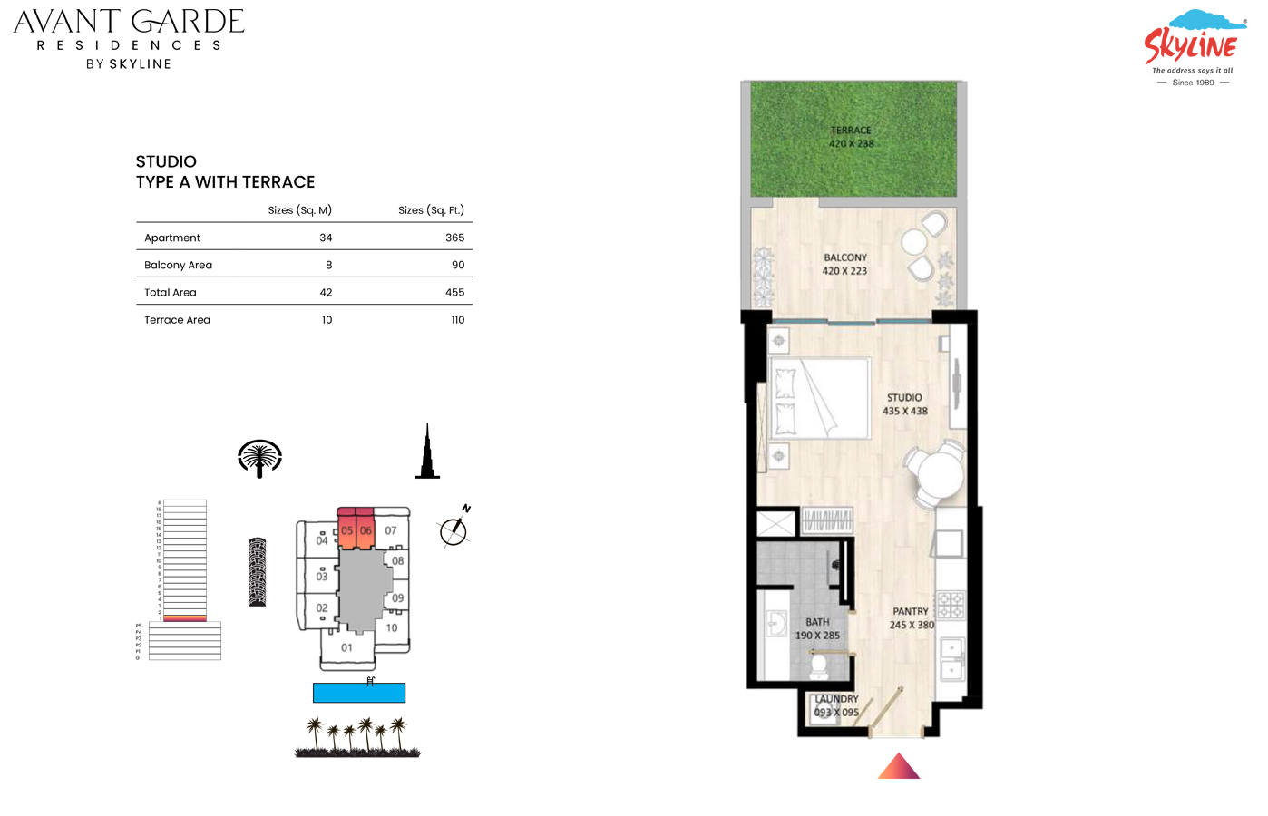 Avant Garde Residences by Skyline floor plan 1