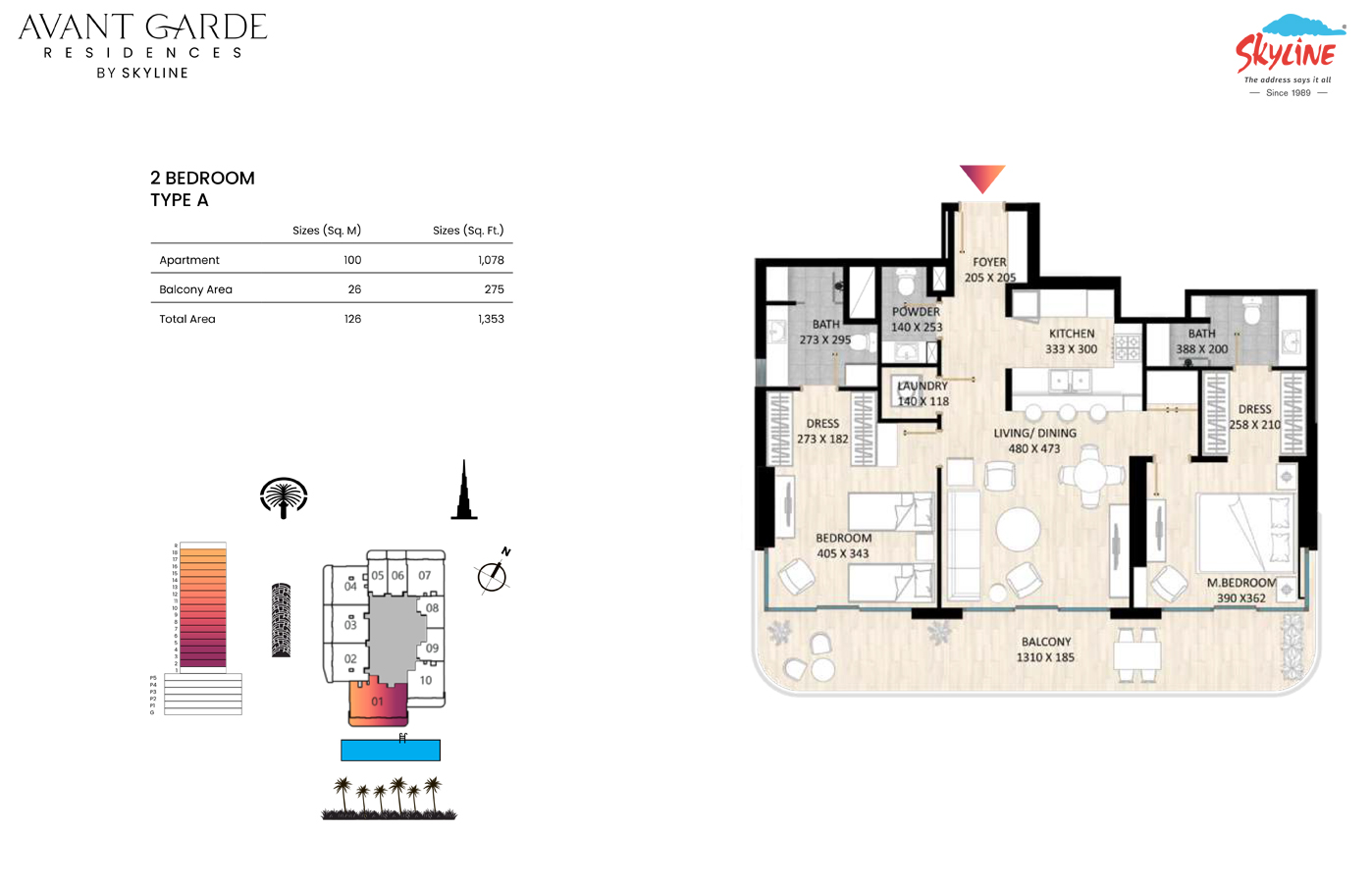 Avant Garde Residences by Skyline floor plan 4