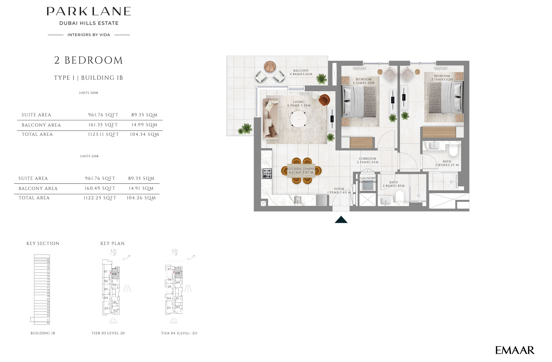 Emaar Park Lane Interiors by VIDA floor plan 2