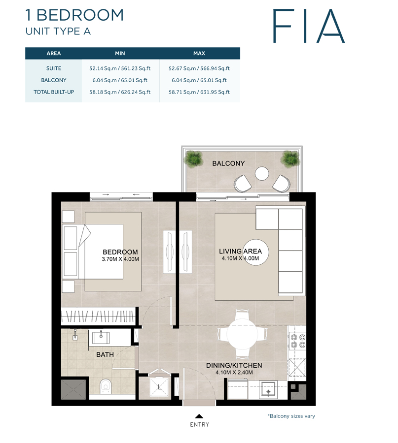 FIA at Town Square floor plan 1