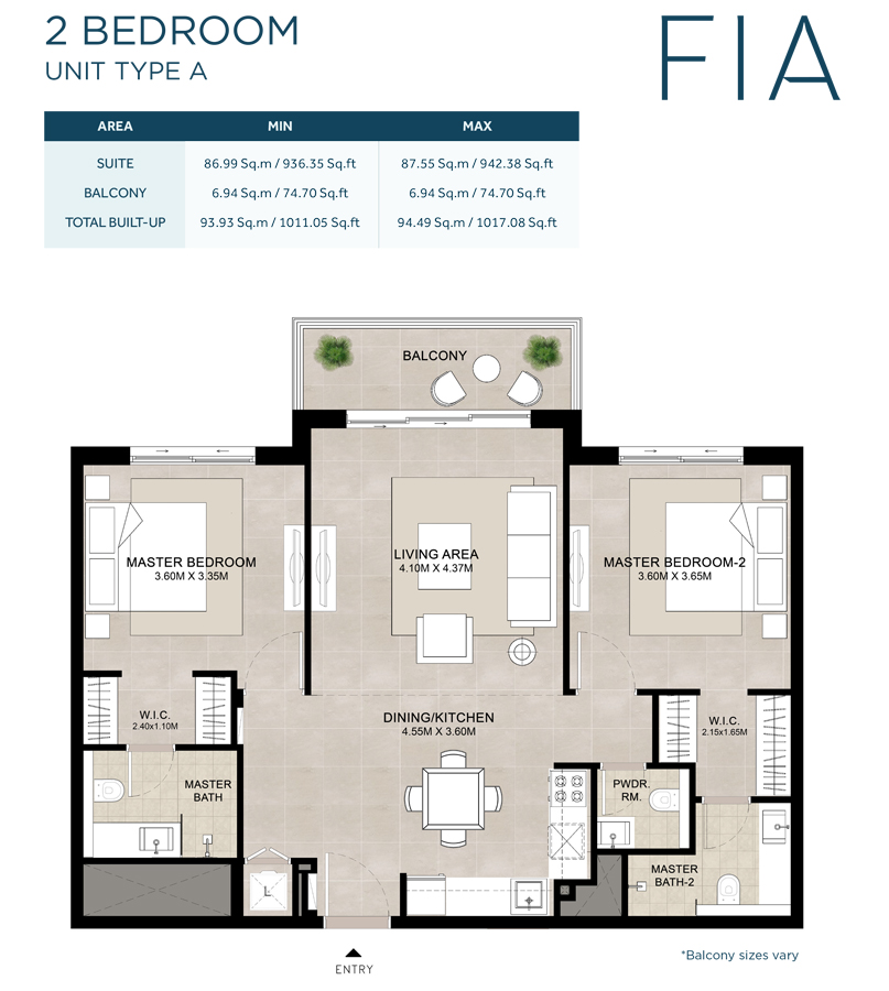 FIA at Town Square floor plan 2