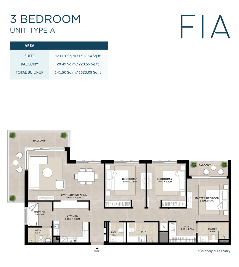 FIA at Town Square floor plan 3