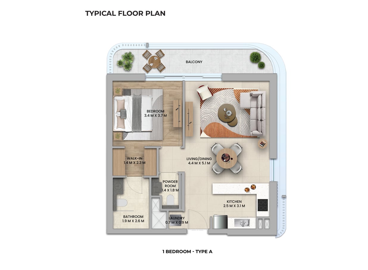 Aldar Nouran Living floor plan 2
