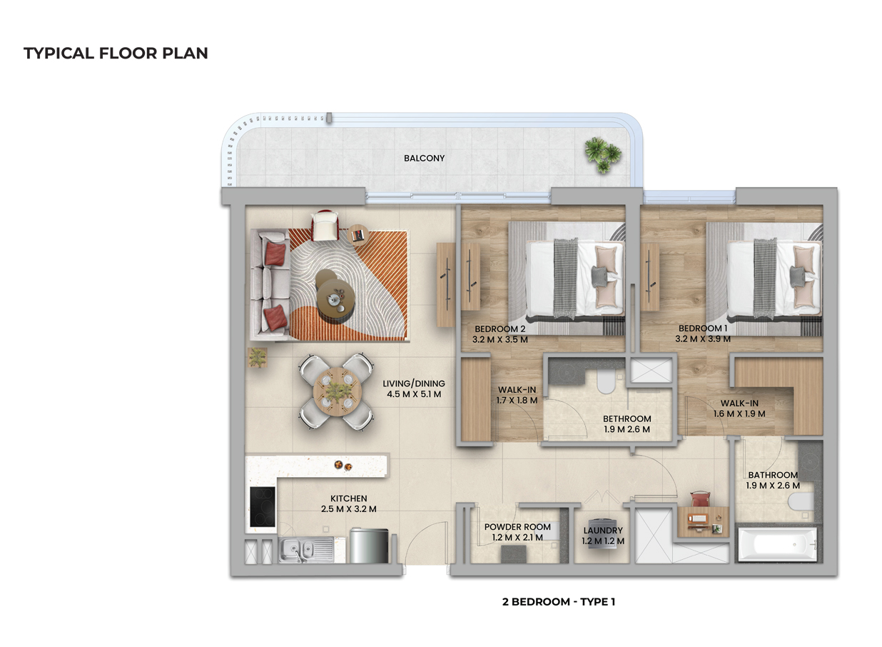 Aldar Nouran Living floor plan 4