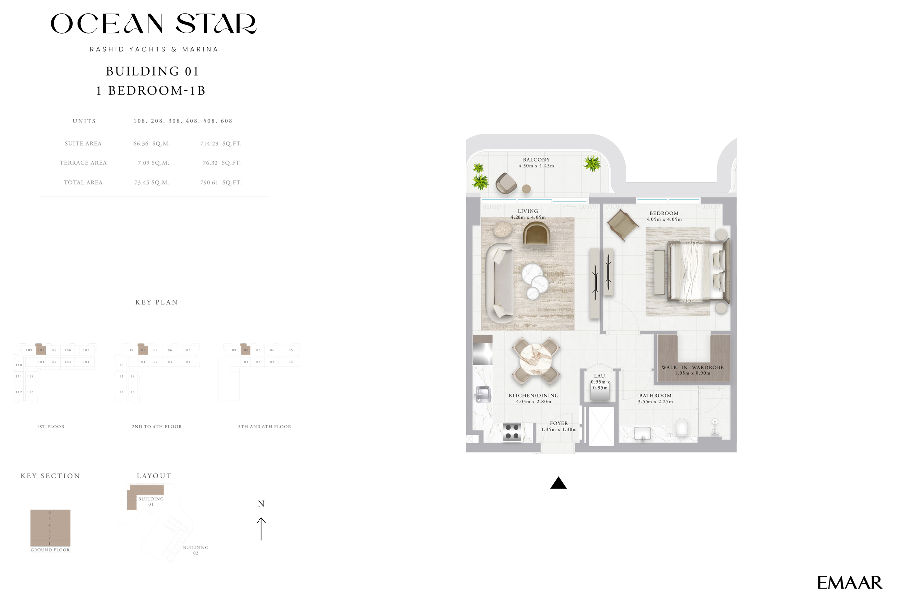 Emaar Ocean Star Mina Rashid floor plan 1