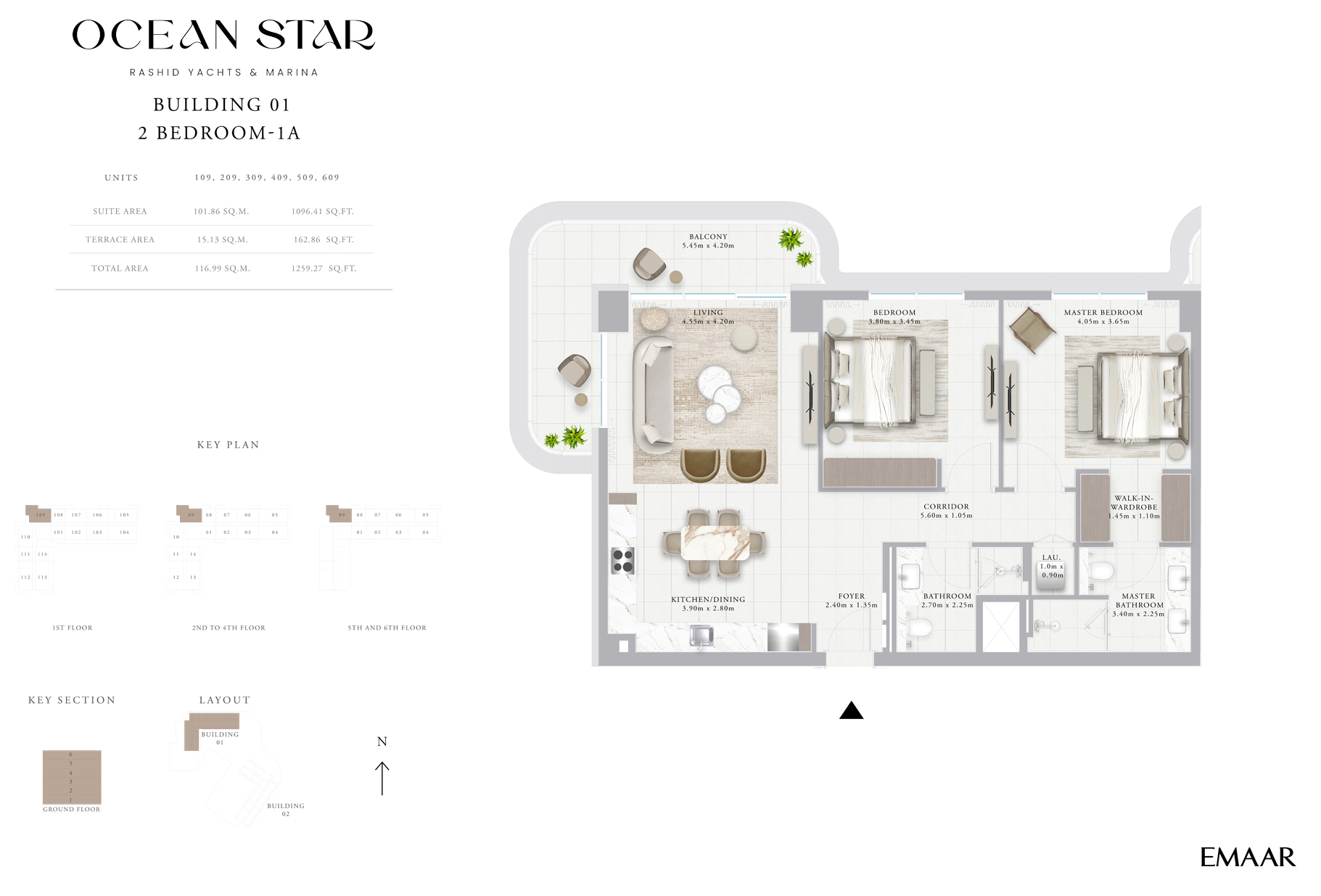 Emaar Ocean Star Mina Rashid floor plan 2