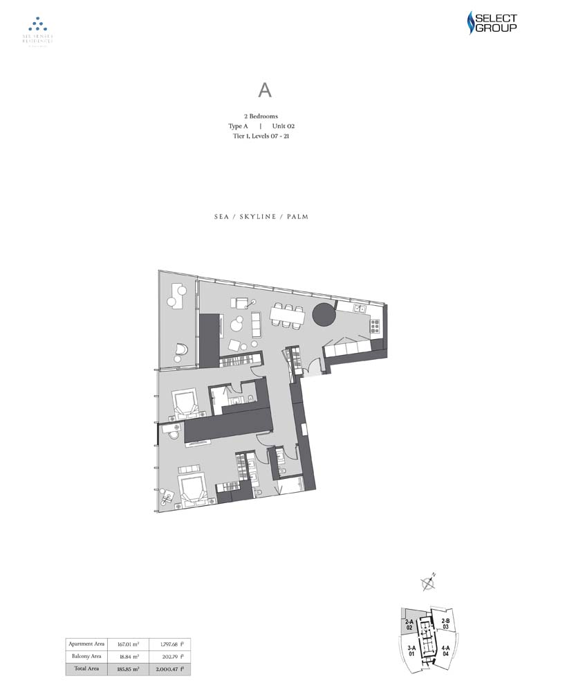 Six Senses Residences Dubai Marina floor plan 2