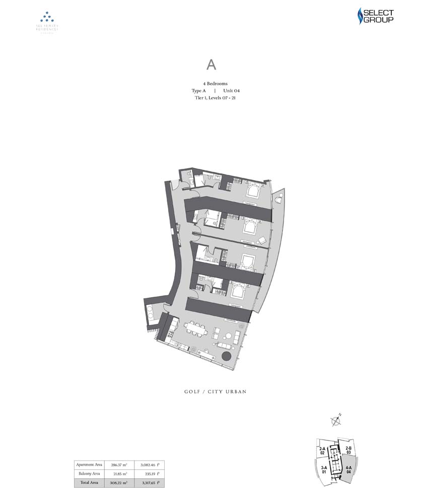 Six Senses Residences Dubai Marina floor plan 4