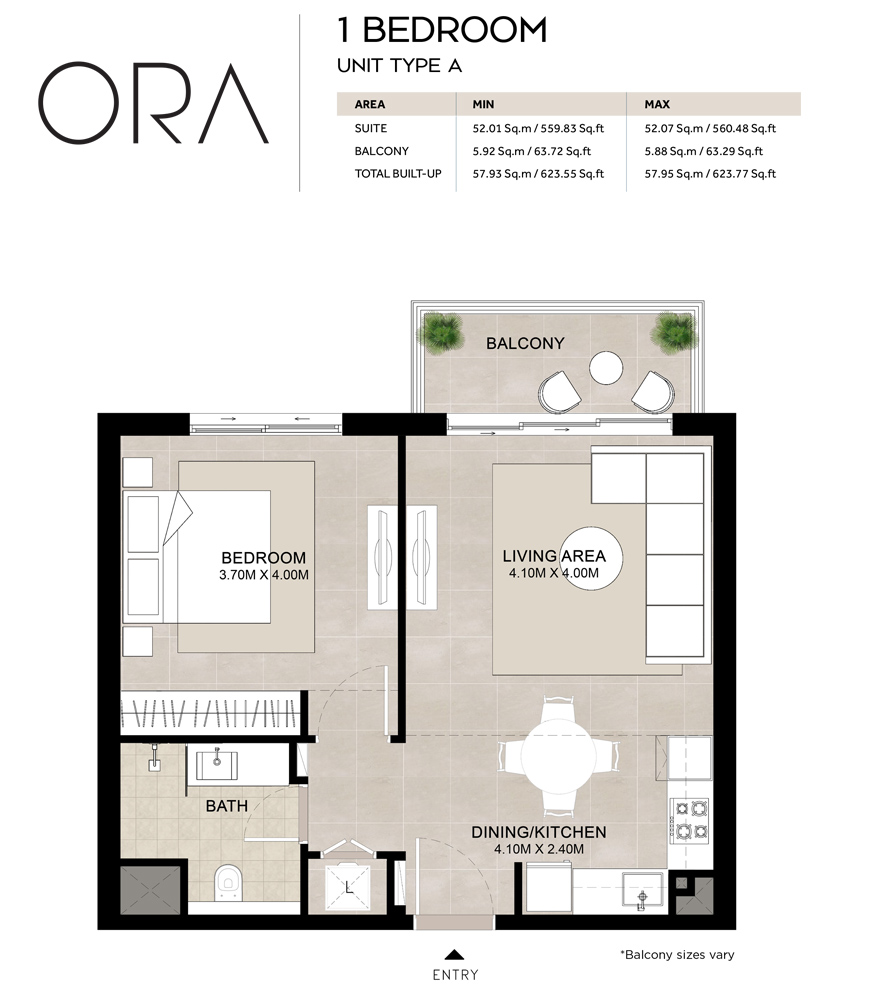 ORA at Town Square floor plan 1