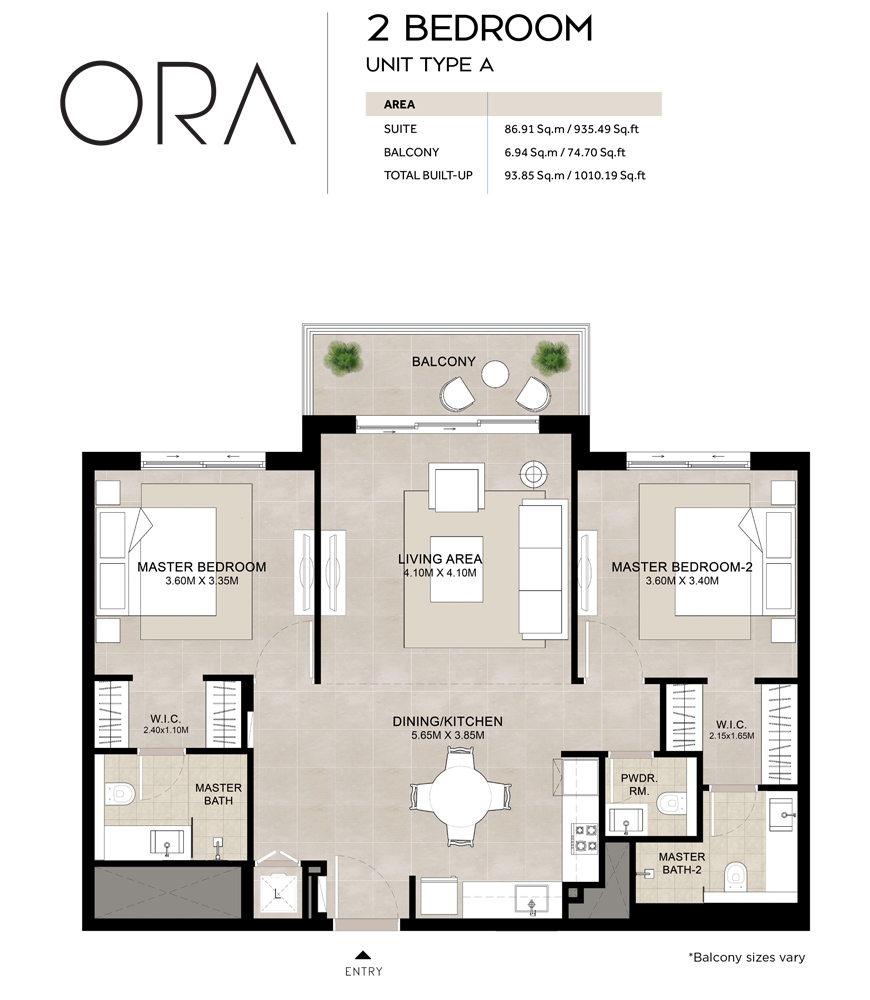 ORA at Town Square floor plan 2