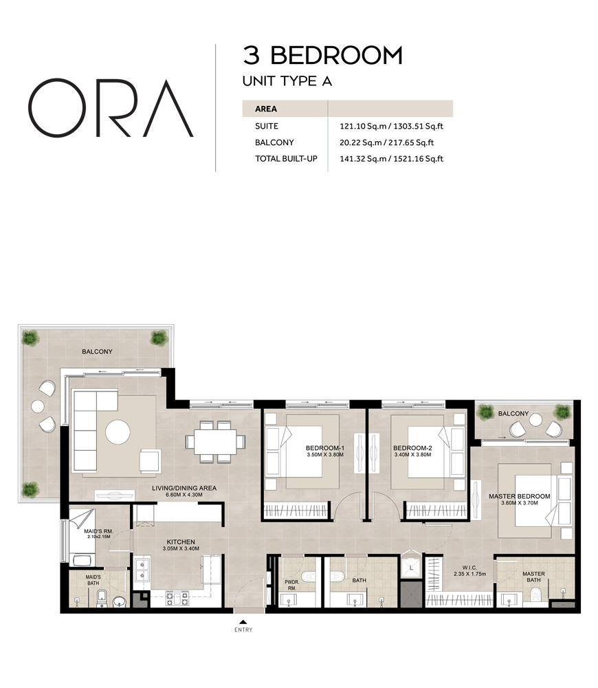 ORA at Town Square floor plan 3