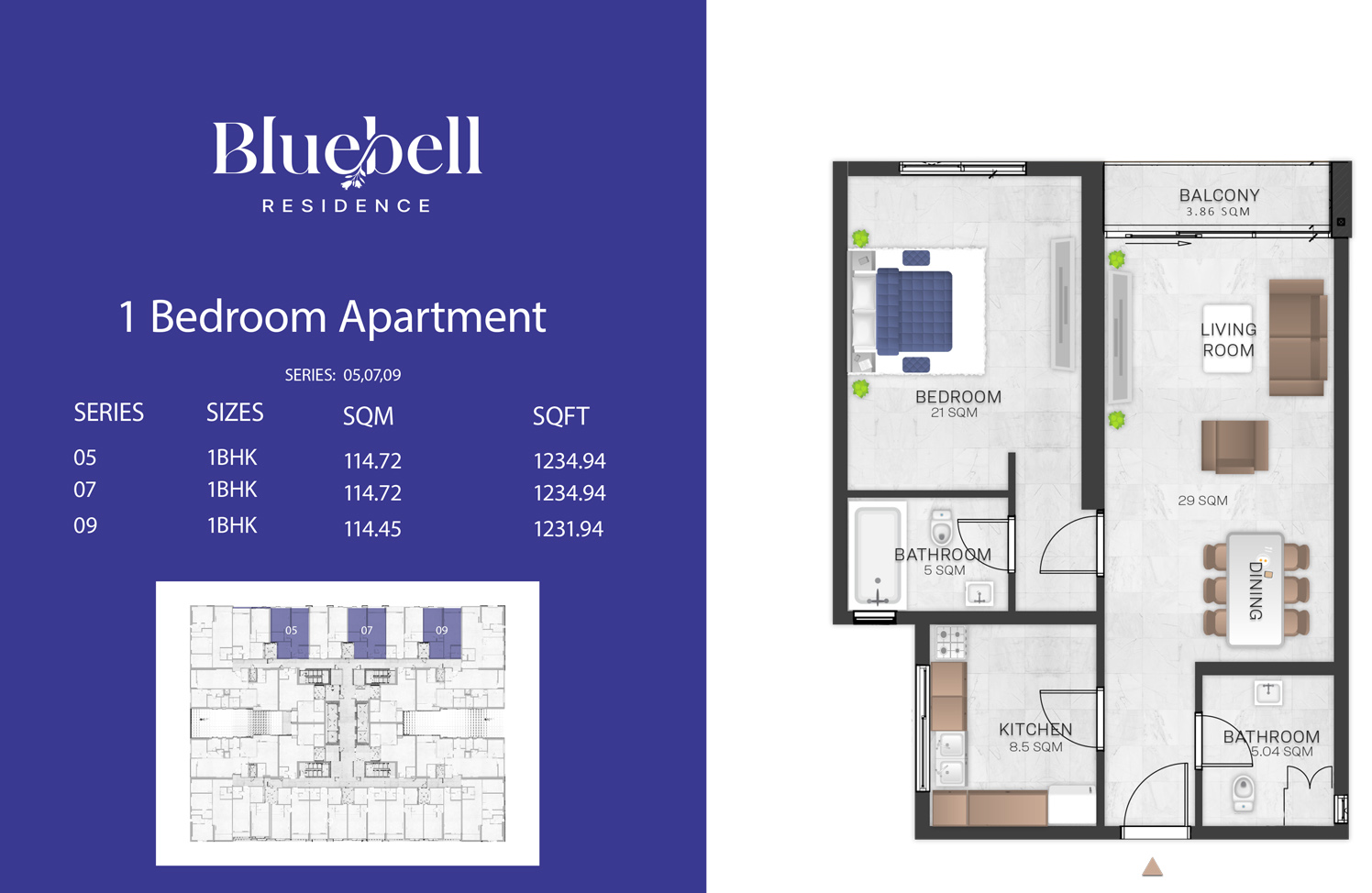 Bluebell Residence floor plan 1