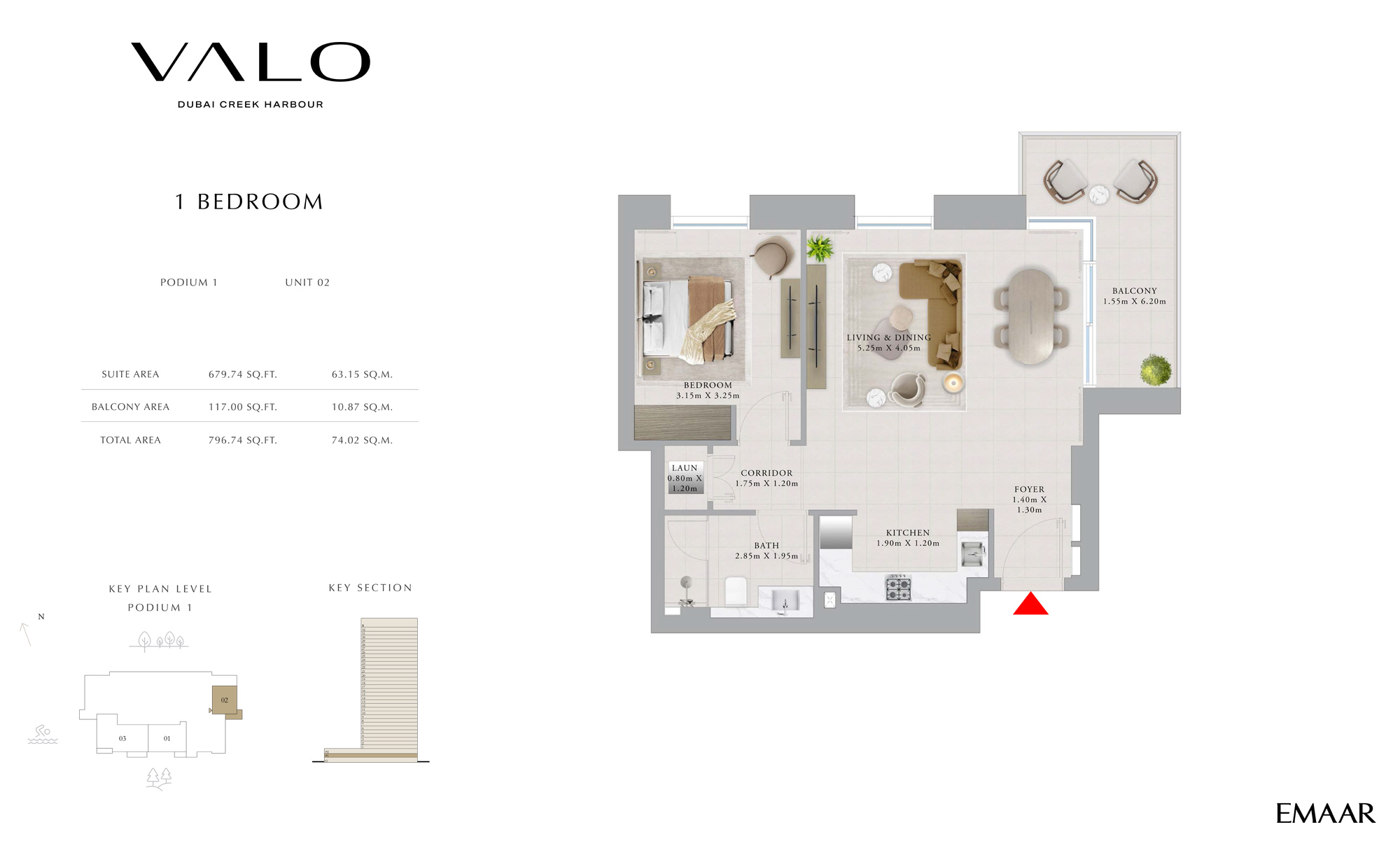 Valo at Dubai Creek Harbour floor plan 1