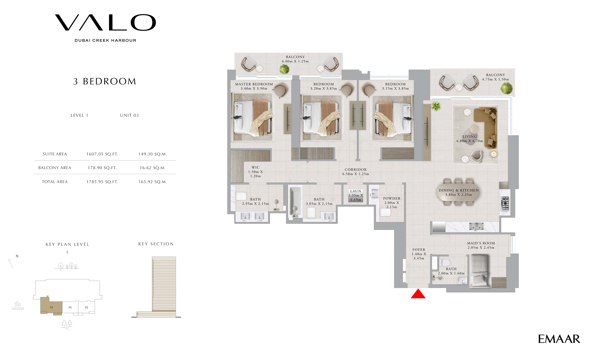 Valo at Dubai Creek Harbour floor plan 3