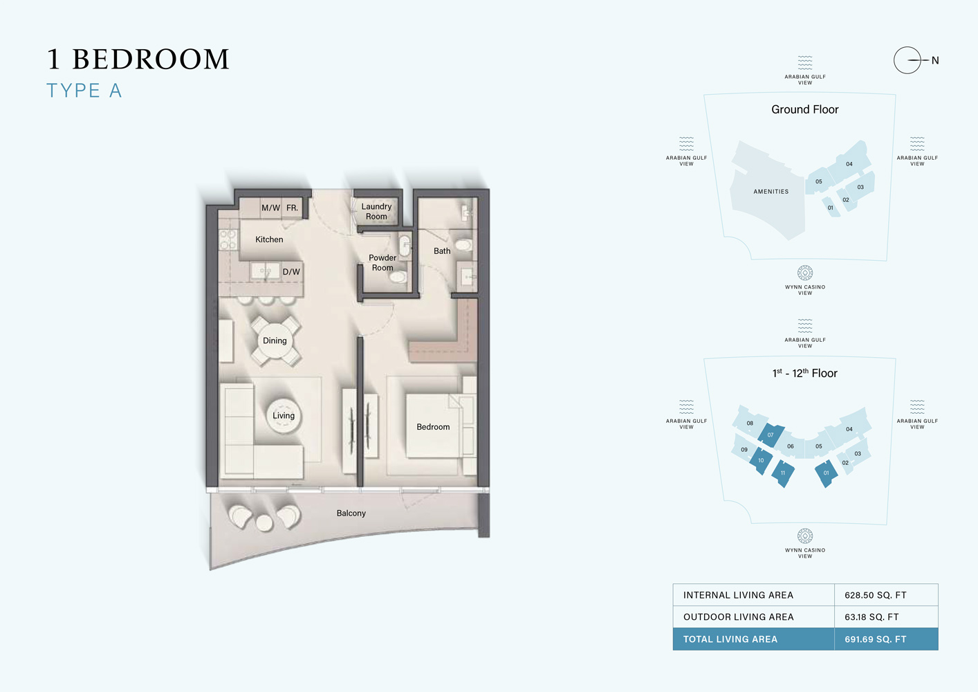 Cala Del Mar at Marjan Island floor plan 2