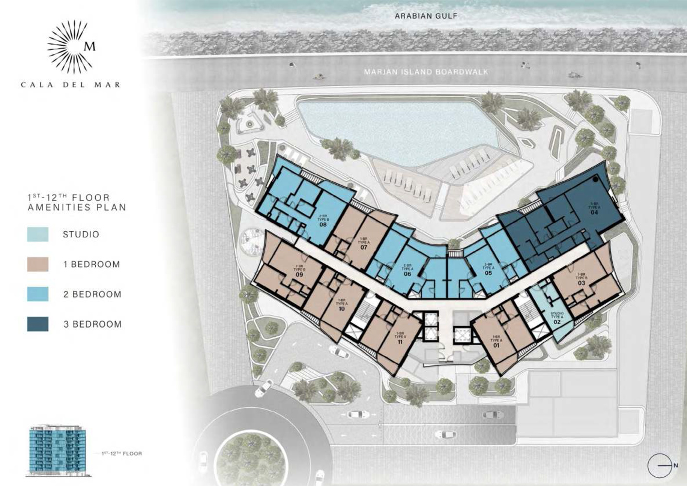 Cala Del Mar at Marjan Island floor plan 3