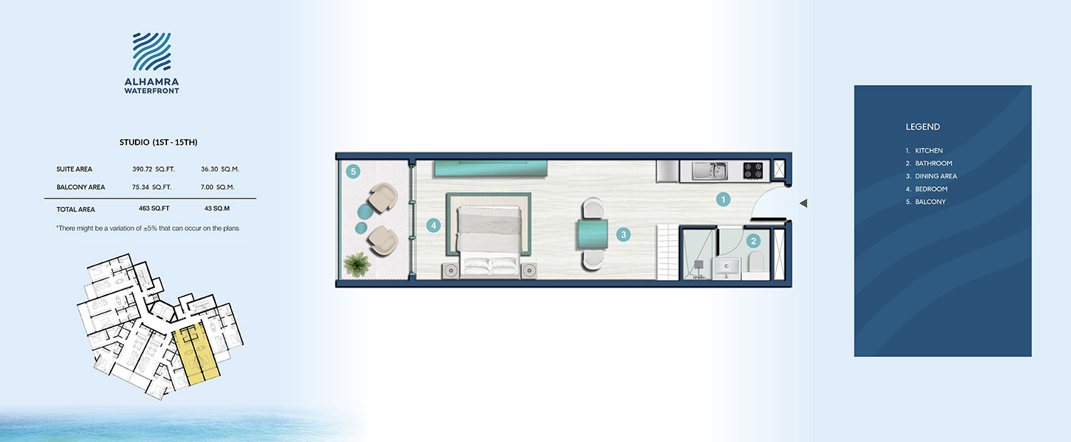 Al Hamra Waterfront floor plan 1