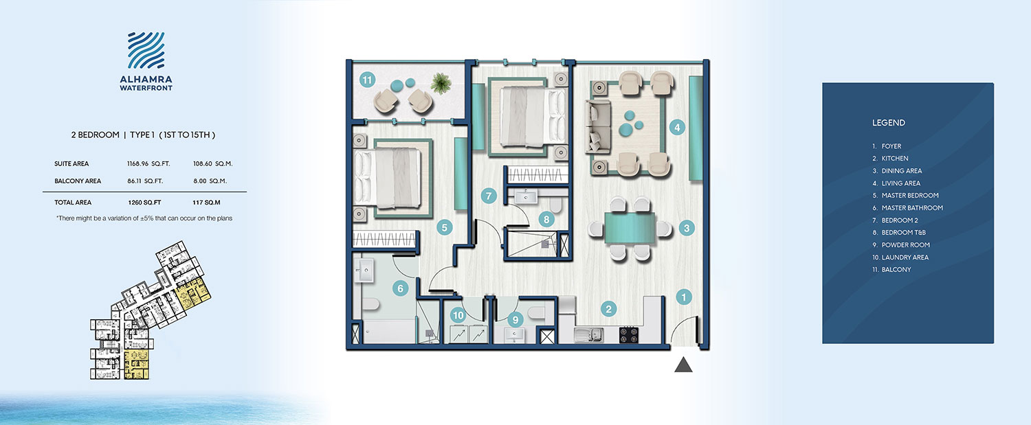 Al Hamra Waterfront floor plan 3