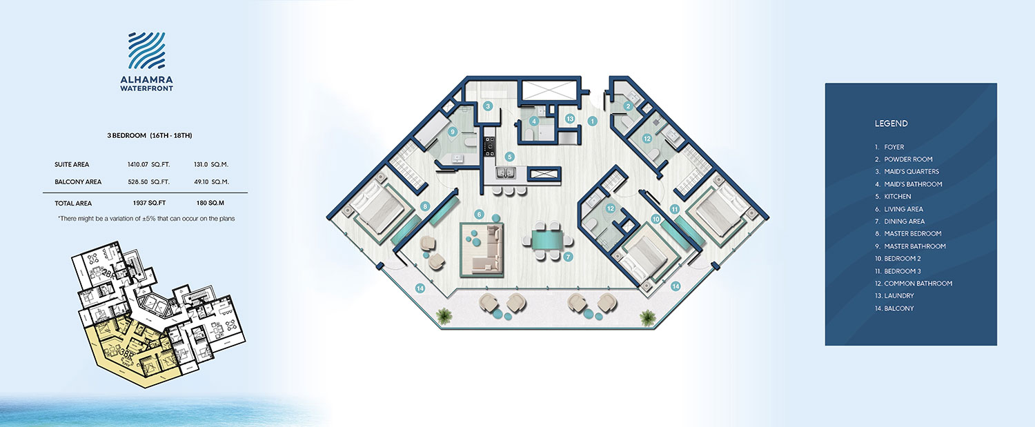 Al Hamra Waterfront floor plan 4