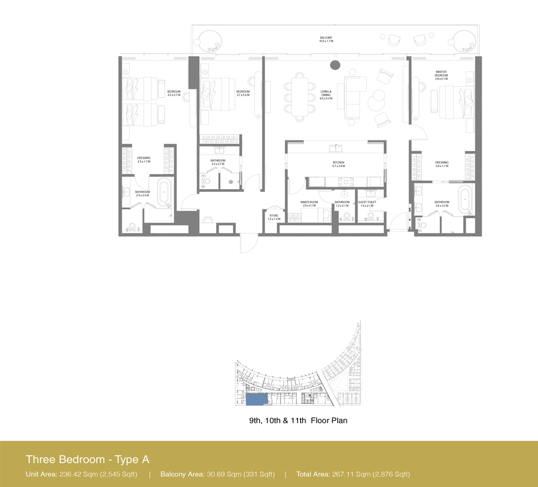 Anantara Sharjah Residences floor plan 4