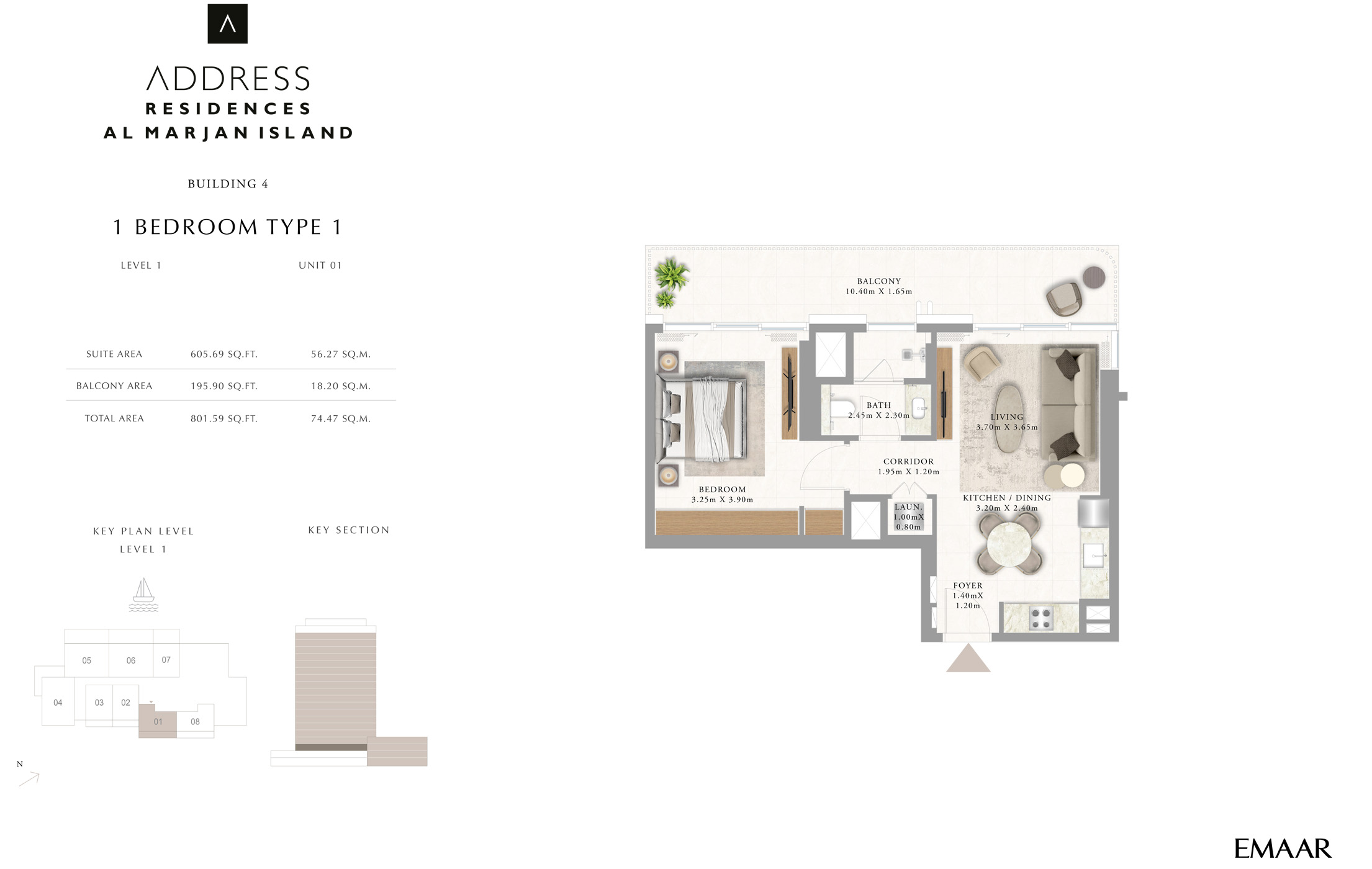 Address Residences Phase 2 at Al Marjan floor plan 1