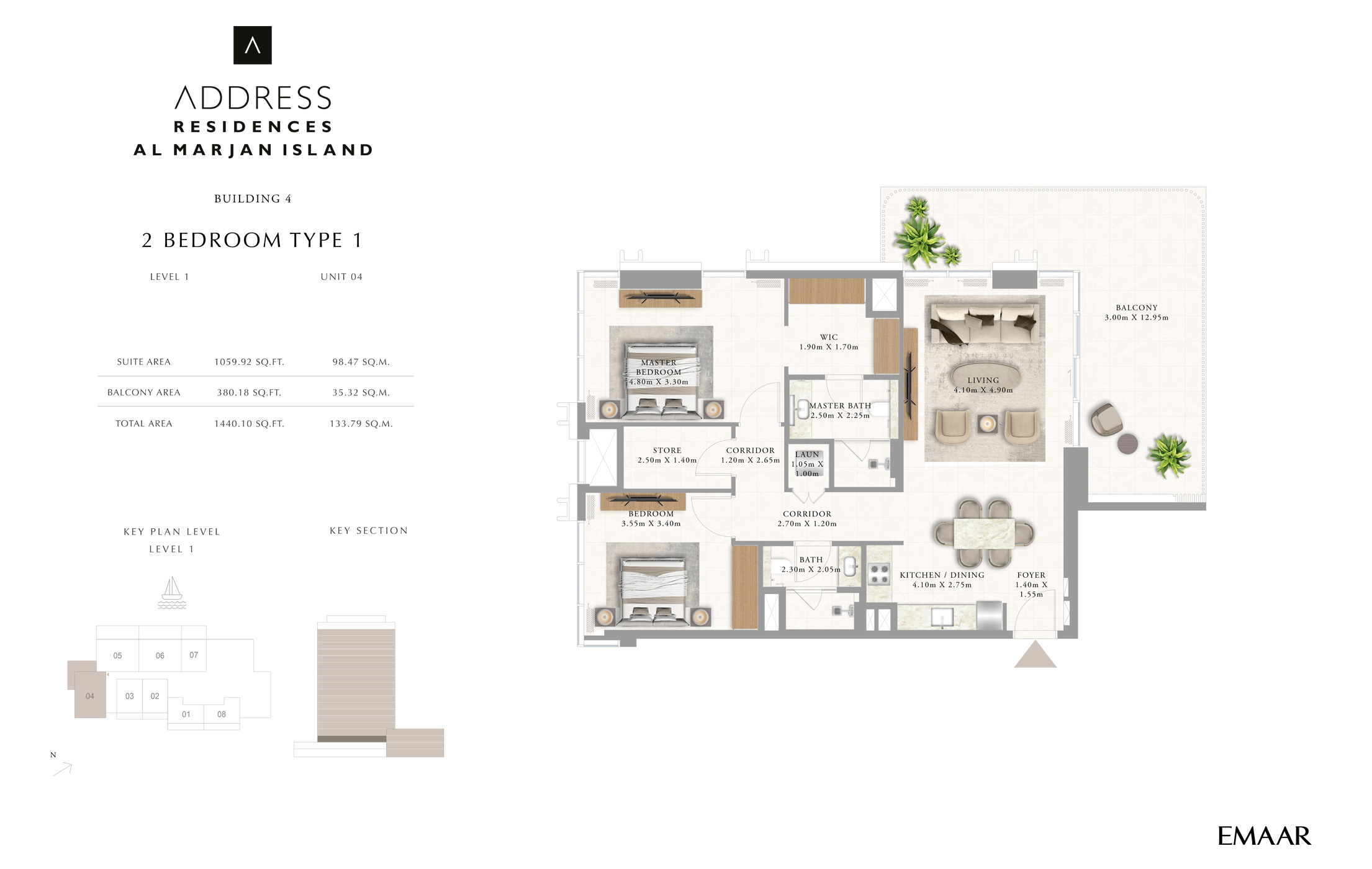 Address Residences Phase 2 at Al Marjan floor plan 2