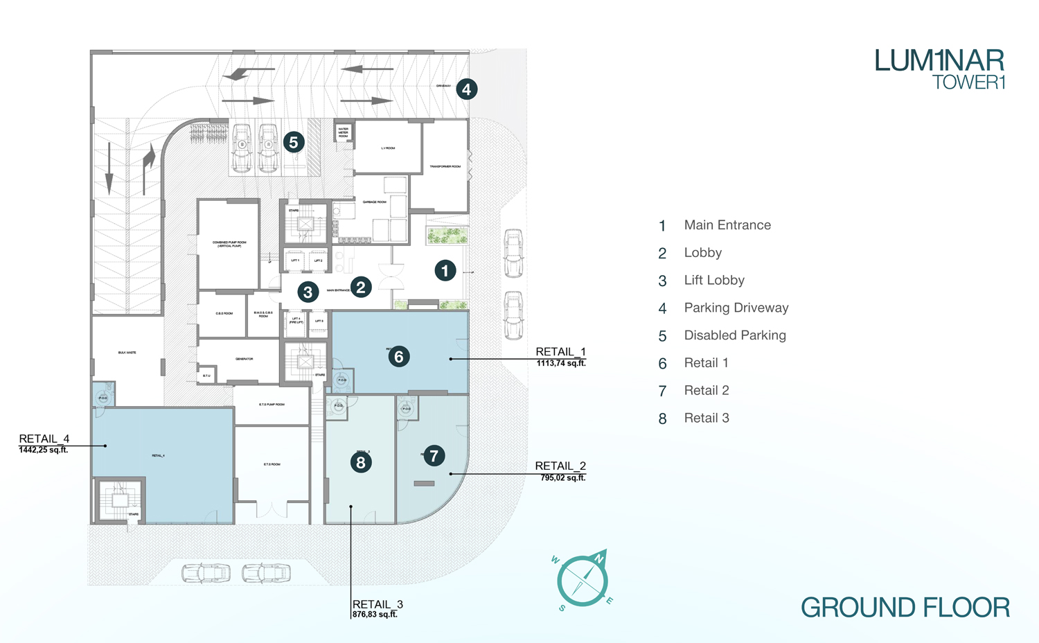 Lum1nar Tower 1 at JVT floor plan 1
