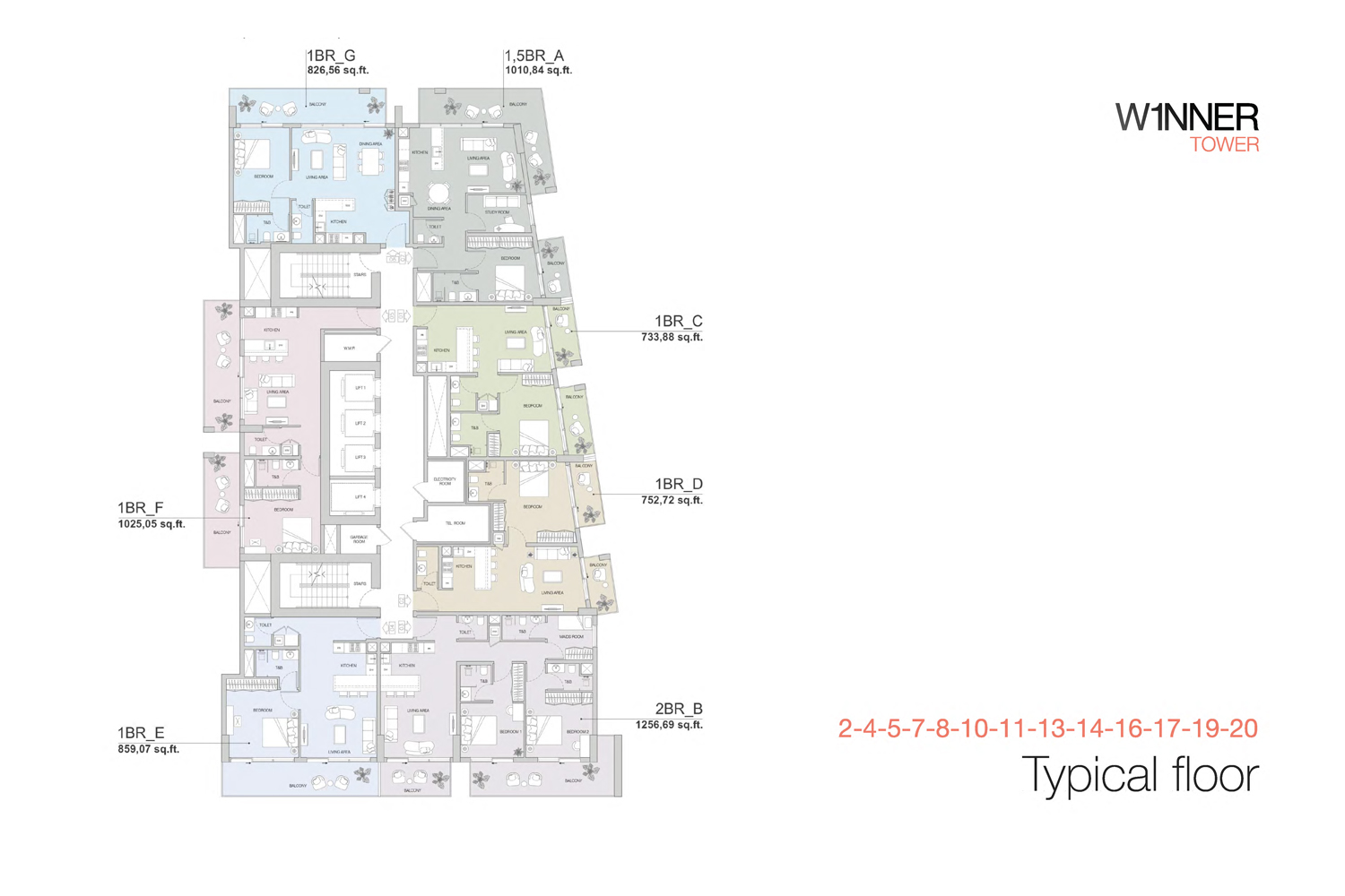 W1NNER Tower at JVT floor plan 2