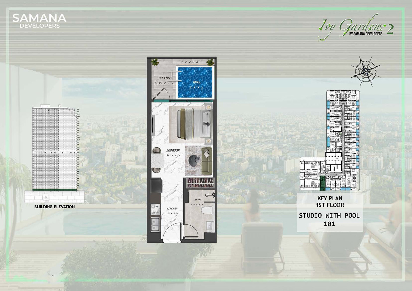 Samana IVY Gardens 2 floor plan 1