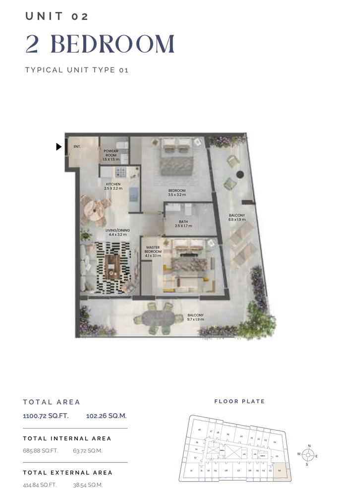 Weybridge Gardens 2 floor plan 3