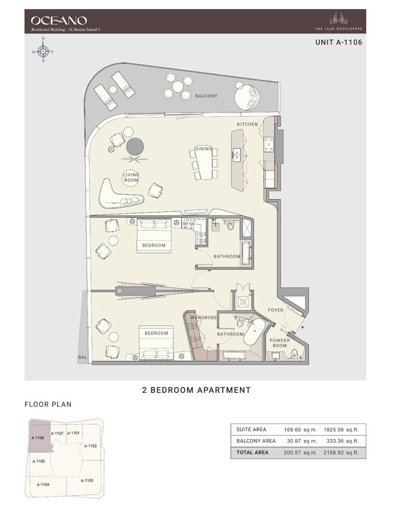 Oceano at Al Marjan Island floor plan 2