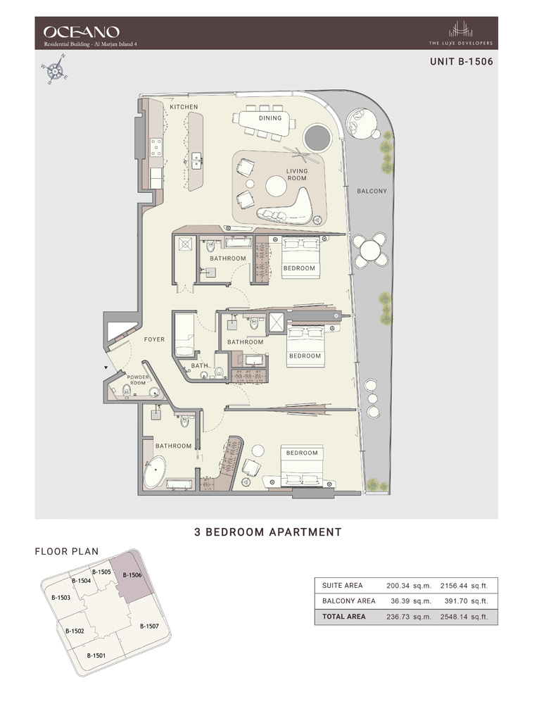 Oceano at Al Marjan Island floor plan 3