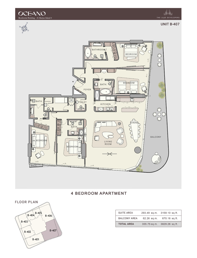 Oceano at Al Marjan Island floor plan 4