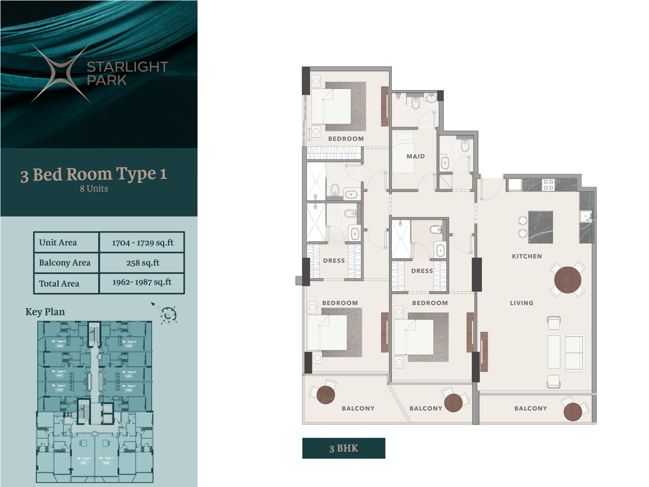 Starlight Park at Meydan floor plan 3