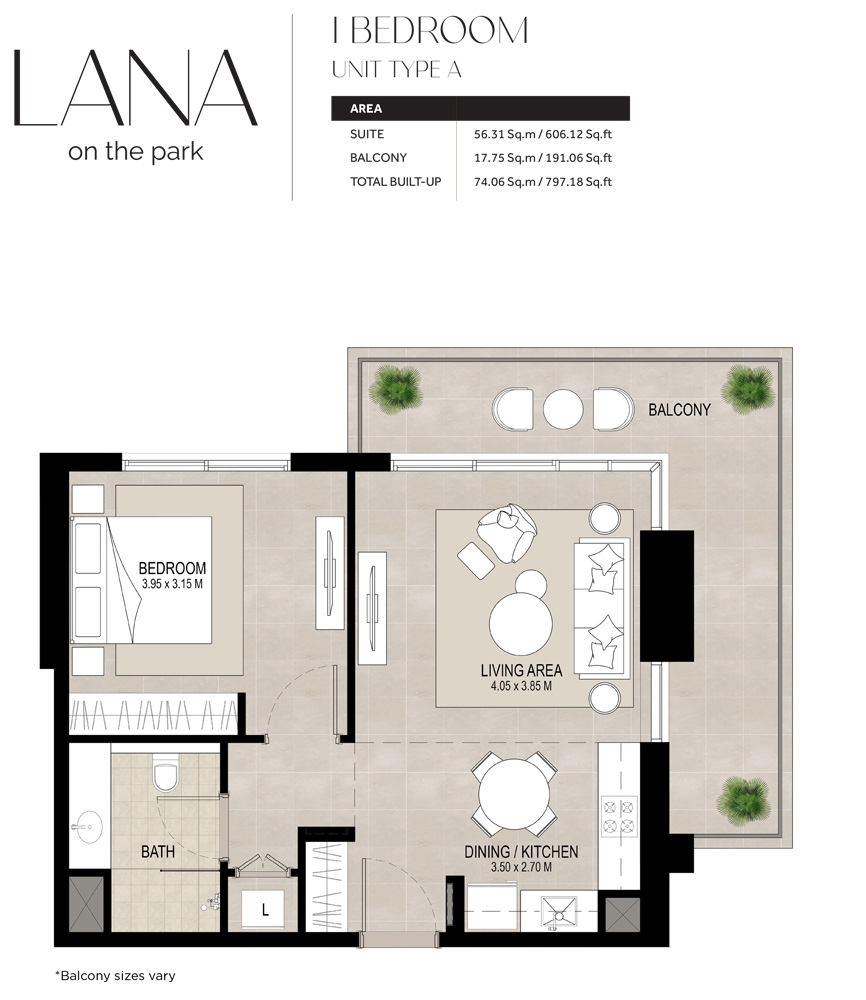 Lana at Town Square floor plan 1