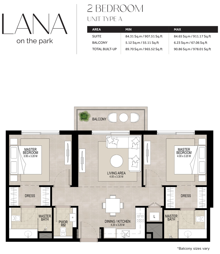 Lana at Town Square floor plan 2