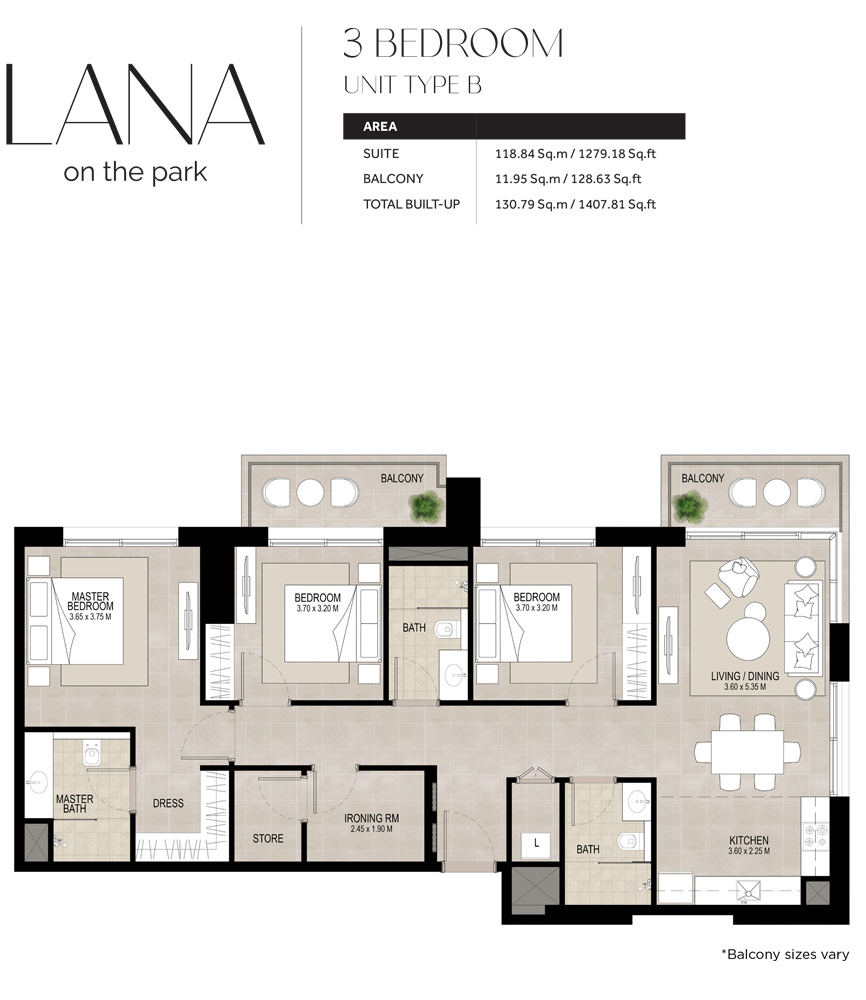 Lana at Town Square floor plan 3
