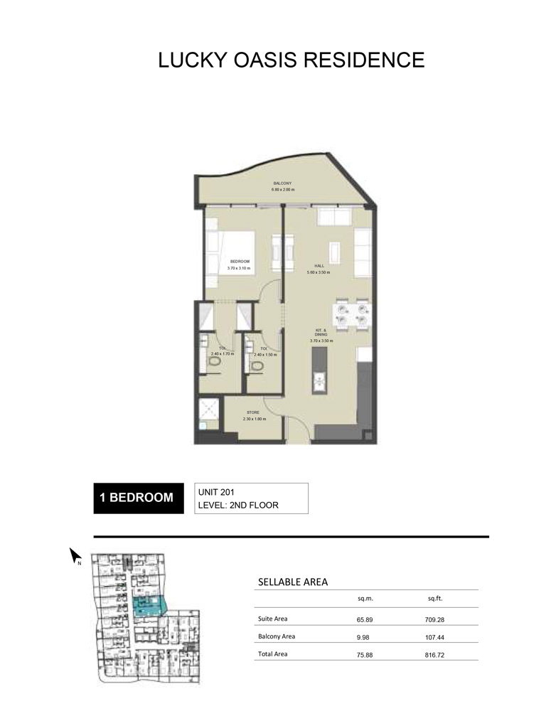 Lucky Oasis Residence floor plan 2